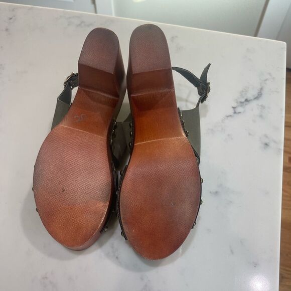 Madden Girl Green and Brown Block Heels - Picture 7 of 7